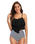 High Waist Two-piece Suit Swimsuit Women's Ruffled