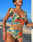 Women's Two-piece Swimsuit Ruffled Halter Bikini