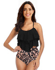 High Waist Two-piece Suit Swimsuit Women's Ruffled