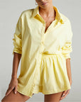 Women Tracksuits Shirt With Mini Shorts Cotton Two Pieces