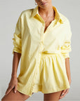 Women Tracksuits Shirt With Mini Shorts Cotton Two Pieces