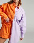 Women Tracksuits Shirt With Mini Shorts Cotton Two Pieces