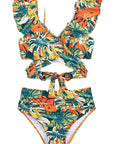 Women's Two-piece Swimsuit Ruffled Halter Bikini