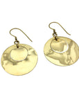 Hammered Circle Bombshell Earrings
