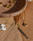 Layered Bar Bullet Necklace