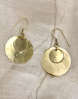 Hammered Circle Bombshell Earrings