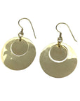 Hammered Circle Bombshell Earrings