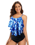 High Waist Two-piece Suit Swimsuit Women's Ruffled