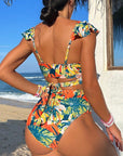 Women's Two-piece Swimsuit Ruffled Halter Bikini