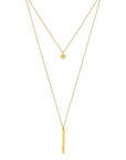 Layered Bar Bullet Necklace