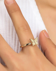 Fidget Spinner Rotatable Ring For Women