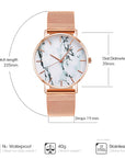 Fashion Rose Gold Mesh Band Wrist Watch