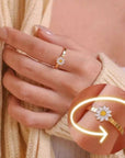 Fidget Spinner Rotatable Ring For Women
