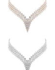 RHINESTONE V SHAPE CHOKER