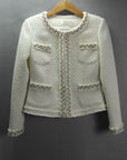 Women's Autumn And Winter Heavy Industry Beads Coat