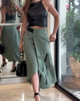 Summer New Fashion Halter w/ Skirt Two-piece Set