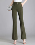 Summer Solid Color High Waist Pants