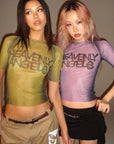 Y2k Top See Through Graphic T Shirts