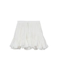 Solid Color Elastic Waist Skirt