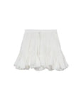 Solid Color Elastic Waist Skirt