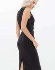 Women's Set Impression Keyhole Front Midi Dress In Black