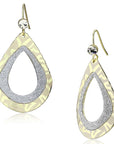 Gold Iron Earrings with Crystal