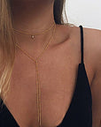 Double Lariat Choker Necklace